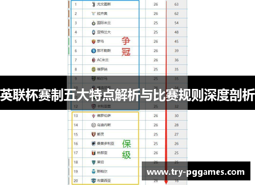 英联杯赛制五大特点解析与比赛规则深度剖析